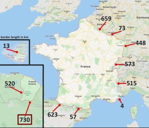 Самая длинная граница Франции проходит с Бразилией