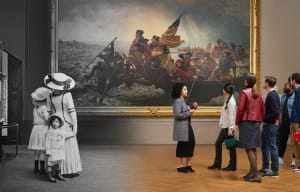 Посетители Метрополитен-музея любуются одной картиной в 1910 и 2019 годах.