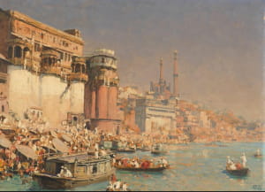 Мунши Гхат в Варанасе на Ганге, Индия, Эрих Кип (1928)