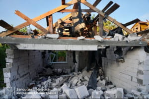 Наслідки обстрілу Запоріжжя