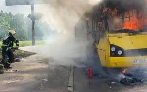 У Києві горіла маршрутка