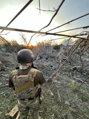 Наслідки обстрілу Донеччини