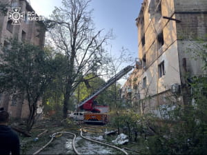 Последствия обстрела Киева