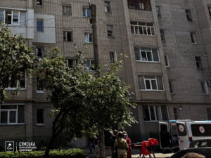 Наслідки обстрілу Сум