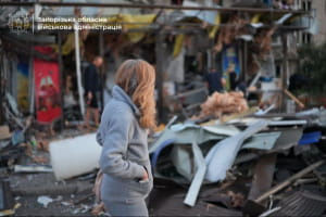 Наслідки обстрілу Запоріжжя