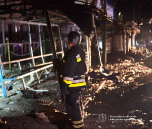 Наслідки обстрілу Запоріжжя
