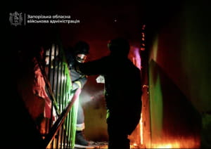 Наслідки обстрілу Запоріжжя