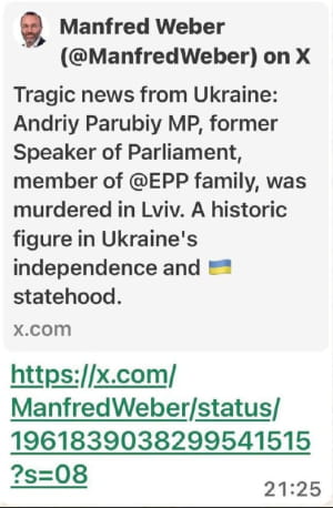 Реакція ЄС на вбивство Андрія Парубія