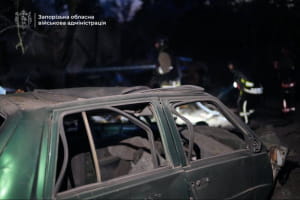 Вражеская атака на Запорожье 