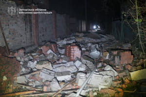 Вражеская атака на Запорожье 