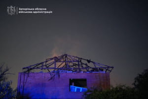 Вражеская атака на Запорожье 