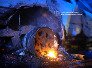 Насліди обстрілу Запоріжжя