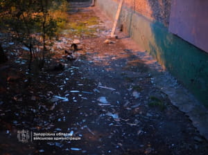 Наслідки обстрілу Запоріжжя