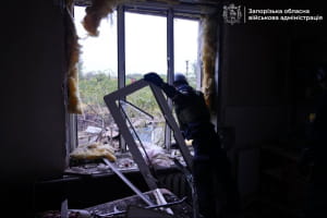 Последствия обстрела Запорожья