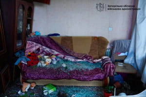 Последствия обстрела Запорожья