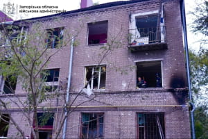 Последствия обстрела Запорожья