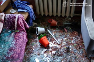 Последствия обстрела Запорожья