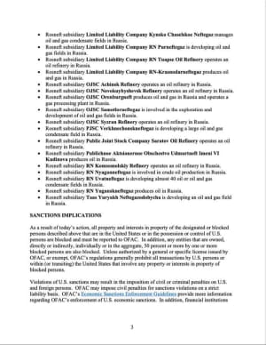 США ввели санкции против рф