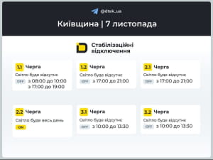 Графіки відключення світла