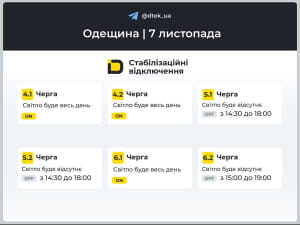 Графіки відключення світла