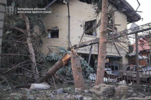 Наслідки обстрілу Запоріжжя