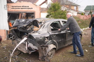 Наслідки обстрілу Запоріжжя