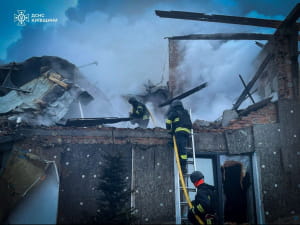 обстрел, пожар