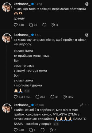 Публикации, сделанные Кажанной