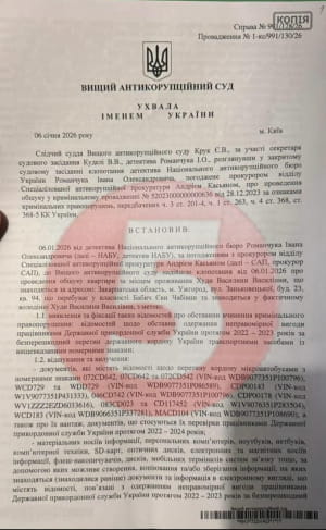 Постановление ВАКС об обыске