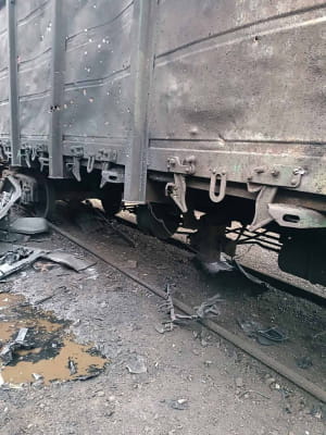 рф обстреляла железнодорожную инфраструктуру