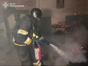 Последствия российского обстрела Херсона