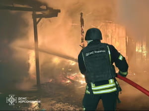 Последствия российского обстрела Херсона