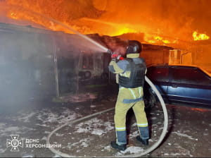 Последствия российского обстрела Херсона