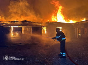 Последствия российского обстрела Херсона