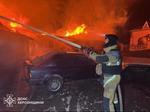 Последствия российского обстрела Херсона