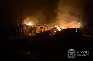 Наслідки російського обстрілу сел. Золочів