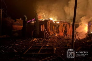 Наслідки російського обстрілу сел. Золочів