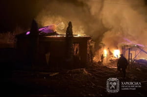 Наслідки російського обстрілу сел. Золочів