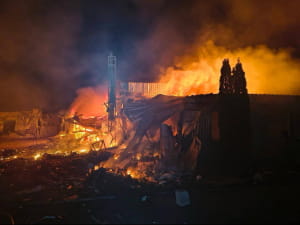 Послкдствия обстрелов в городе Бровары