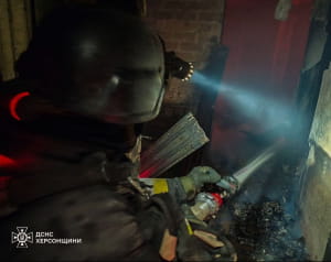 Наслідки російського обстрілу Херсона