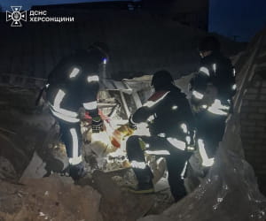 Наслідки російського обстрілу Херсона