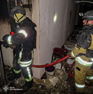 Наслідки російського обстрілу Херсона