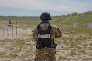 Навчання поліцейських на військовому полігоні 