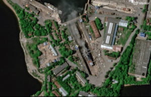супутникові знімки ураженого корвета «Бойкий»