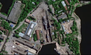 супутникові знімки ураженого корвета «Бойкий»