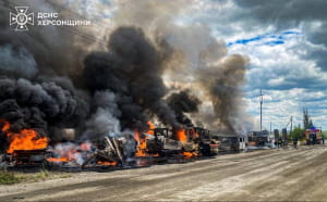 рятувальники ДСНС ліквідують наслідки російської атаки