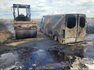 Наслідки російської атаки по дорожникам