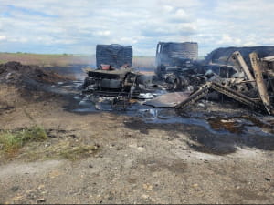 Наслідки російської атаки по дорожникам