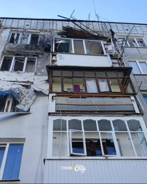 Наслідки удару дроном по Глухову