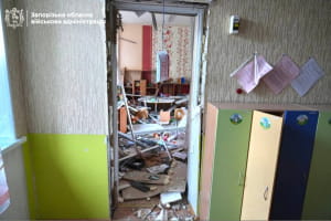 Наслідки обстрілу дитячого садку в Запоріжжі 30.06